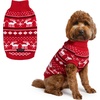 image:imageSpark Paws Christmas Knit Dog Sweater  Ultra Soft Warm Winter Dog SweaterDasher Red