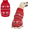 image:imageSpark Paws Christmas Knit Dog Sweater  Ultra Soft Warm Winter Dog SweaterDasher Red