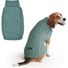 image:imageSpark Paws Christmas Knit Dog Sweater  Ultra Soft Warm Winter Dog SweaterPine Green Cableknit