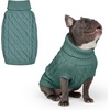 image:imageSpark Paws Christmas Knit Dog Sweater  Ultra Soft Warm Winter Dog SweaterPine Green Cableknit