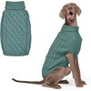 image:imageSpark Paws Christmas Knit Dog Sweater  Ultra Soft Warm Winter Dog SweaterPine Green Cableknit