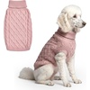 image:imageSpark Paws Christmas Knit Dog Sweater  Ultra Soft Warm Winter Dog SweaterPink Cableknit