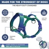 image:imageSpark Paws Comfort Control No Pull Dog Harness  Heavy Duty Front ClipLime Wave