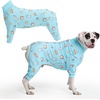 image:imageSpark Paws Dog Pajamas  Stretch Onesie Recovery Full Leg Surgery Suit PJSBreakfast Blue