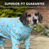 image:imageSpark Paws Dog Pajamas  Stretch Onesie Recovery Full Leg Surgery Suit PJSBreakfast Blue