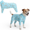 image:imageSpark Paws Dog Pajamas  Stretch Onesie Recovery Full Leg Surgery Suit PJSBreakfast Blue