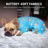 image:imageSpark Paws Dog Pajamas  Stretch Onesie Recovery Full Leg Surgery Suit PJSBreakfast Blue