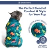 image:imageSpark Paws Dog Pajamas  Stretch Onesie Recovery Full Leg Surgery Suit PJSDinosaurs