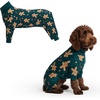 image:imageSpark Paws Dog Pajamas  Stretch Onesie Recovery Full Leg Surgery Suit PJSGingerbread Man