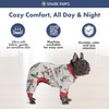 image:imageSpark Paws Dog Pajamas  Stretch Onesie Recovery Full Leg Surgery Suit PJSMistletoe