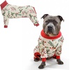 image:imageSpark Paws Dog Pajamas  Stretch Onesie Recovery Full Leg Surgery Suit PJSMistletoe
