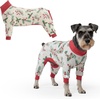 image:imageSpark Paws Dog Pajamas  Stretch Onesie Recovery Full Leg Surgery Suit PJSMistletoe