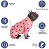 image:imageSpark Paws Dog Pajamas  Stretch Onesie Recovery Full Leg Surgery Suit PJSPink Hearts