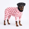 image:imageSpark Paws Dog Pajamas  Stretch Onesie Recovery Full Leg Surgery Suit PJSPink Hearts