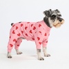 image:imageSpark Paws Dog Pajamas  Stretch Onesie Recovery Full Leg Surgery Suit PJSPink Hearts