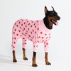 image:imageSpark Paws Dog Pajamas  Stretch Onesie Recovery Full Leg Surgery Suit PJSPink Hearts