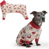 image:imageSpark Paws Dog Pajamas  Stretch Onesie Recovery Full Leg Surgery Suit PJSSanta and Rudolph