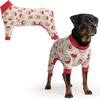 image:imageSpark Paws Dog Pajamas  Stretch Onesie Recovery Full Leg Surgery Suit PJSSanta and Rudolph