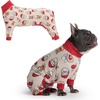 image:imageSpark Paws Dog Pajamas  Stretch Onesie Recovery Full Leg Surgery Suit PJSSanta and Rudolph