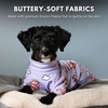 image:imageSpark Paws Dog Pajamas  Stretch Onesie Recovery Full Leg Surgery Suit PJSWhen Pigs Fly  Purple