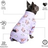 image:imageSpark Paws Dog Pajamas  Stretch Onesie Recovery Full Leg Surgery Suit PJSWhen Pigs Fly  Purple