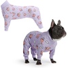 image:imageSpark Paws Dog Pajamas  Stretch Onesie Recovery Full Leg Surgery Suit PJSWhen Pigs Fly  Purple