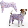 image:imageSpark Paws Dog Pajamas  Stretch Onesie Recovery Full Leg Surgery Suit PJSWhen Pigs Fly  Purple