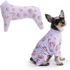 image:imageSpark Paws Dog Pajamas  Stretch Onesie Recovery Full Leg Surgery Suit PJSWhen Pigs Fly  Purple