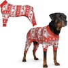 image:imageSpark Paws Dog Pajamas  Stretch Onesie Recovery Full Leg Surgery Suit PJSWinter Wonderland