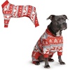 image:imageSpark Paws Dog Pajamas  Stretch Onesie Recovery Full Leg Surgery Suit PJSWinter Wonderland