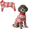 image:imageSpark Paws Dog Pajamas  Stretch Onesie Recovery Full Leg Surgery Suit PJSWinter Wonderland