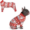 image:imageSpark Paws Dog Pajamas  Stretch Onesie Recovery Full Leg Surgery Suit PJSWinter Wonderland