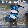 image:imageSpark Paws Dog Rainboots Waterproof Dog Shoes  Gray Camo Size 7Blue Camo