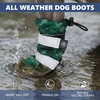 image:imageSpark Paws Dog Rainboots Waterproof Dog Shoes  Gray Camo Size 7Green Camo