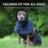 image:imageSpark Paws Dog Raincoat  Waterproof Rain Jacket wHood Full CoverageBlue Gold Black