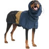 image:imageSpark Paws Dog Raincoat  Waterproof Rain Jacket wHood Full CoverageBlue Gold Black