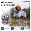 image:imageSpark Paws Dog Raincoat  Waterproof Rain Jacket wHood Full CoverageCamo Grey