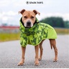 image:imageSpark Paws Dog Raincoat  Waterproof Rain Jacket wHood Full CoverageCamo Lime