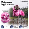 image:imageSpark Paws Dog Raincoat  Waterproof Rain Jacket wHood Full CoverageCamo Pink