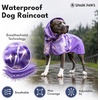 image:imageSpark Paws Dog Raincoat  Waterproof Rain Jacket wHood Full CoverageCamo Purple