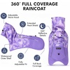 image:imageSpark Paws Dog Raincoat  Waterproof Rain Jacket wHood Full CoverageCamo Purple