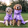 image:imageSpark Paws Dog Raincoat  Waterproof Rain Jacket wHood Full CoverageCamo Purple