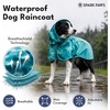 image:imageSpark Paws Dog Raincoat  Waterproof Rain Jacket wHood Full CoverageCamo Teal