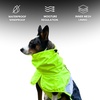 image:imageSpark Paws Dog Raincoat  Waterproof Rain Jacket wHood Full CoverageNeon White Navy Blue