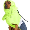 image:imageSpark Paws Dog Raincoat  Waterproof Rain Jacket wHood Full CoverageNeon White Navy Blue