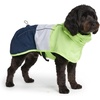 image:imageSpark Paws Dog Raincoat  Waterproof Rain Jacket wHood Full CoverageNeon White Navy Blue