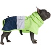image:imageSpark Paws Dog Raincoat  Waterproof Rain Jacket wHood Full CoverageNeon White Navy Blue