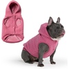image:imageSpark Paws Dog Sweater Sherpa Jacket Warm Hoodie  Taupe  2XLDark Pink