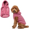 image:imageSpark Paws Dog Sweater Sherpa Jacket Warm Hoodie  Taupe  2XLDark Pink