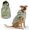image:imageSpark Paws Dog Sweater Sherpa Jacket Warm Hoodie  Taupe  2XLLight Green